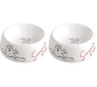 Karlie Flamingo Bol pour Chat Simon’s Cat - Blanc (Lot de 2)