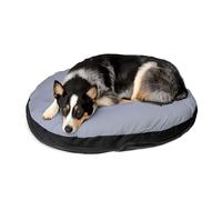 Flamingo Coussin Oval, Doc Bed 90 X 66 X 10 cm Noir/Gris