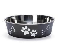 KARLIE K&F Mangeoire en Acier Inoxydable Bella Noir 800 ML Ø : 15-17 cm