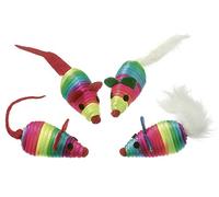 Karlie Souris/rat En Nylon - Arc En Ciel - 5Cm - 4U - Avec Sac