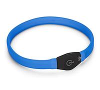 Collier LED Poil Long Bleu Visio Light pour Poils Longs Chiens