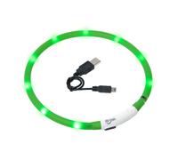 Karlie Visio Light LED Schlauchhalsband pour Chiens Vert Crépuscule Sécurité USB