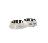 Karlie Yaren Gamelle pour Chat Beige/Gris Clair 2 x 220 ML 27 x 14 x 5 cm 440 ML