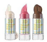 KARLOR Contour Highlighter Blush Stick Lot de 3 bâtons de maquillage, crème bronzante, contouring, surligneur, crayon, contour du visage, crème