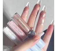 KARLOR Lot de 3 fards à paupières liquides à paillettes - Fard à paupières liquide brillant - Highlighter Diamond Liquid - Champagne - Argent rose brillant - Brillant nacré - Maquillage des yeux