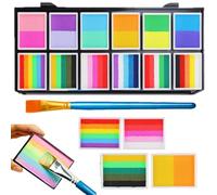 KARLOR Palette de peintur pour le visage, 42 couleurs avec pinceau, peinture pour le corps et le théâtre