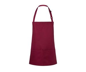 KARLOWSKY BLS 6 PURE Tablier court BASIC avec boucle et poche, 65% polyester/35% coton, bordeaux, taille unique