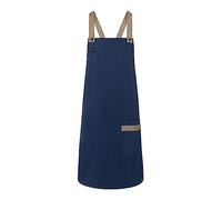 Karlowsky LS 38 Passion Urban Look Tablier à bretelles croisées et poche 65% polyester/35% coton Bleu acier Taille unique Longueur 85 cm Largeur 70 cm