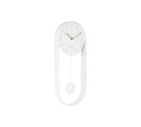 Karlsson 5822WH Horloge murale pendulaire design 50cm, blanc Horloge