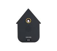 Karlsson Boîte à Son Coucou Moderne - Boîte à Son Oiseau Détecteur de Mouvement - Design Maison Contemporain - Volume Réglable - Décoration Maison Fantaisie - 11.5cm (Noir)