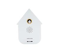 Karlsson Boîte de son à coucou moderne - Boîte de son d’oiseaux avec capteur de mouvement - Design de maison contemporain - Volume réglable - Décoration de maison originale - 11,5 cm (Blanc)