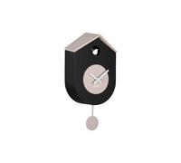 Karlsson Horloge murale Grato Cuckoo rectangulaire thermoplastique Gris chaud pour salon