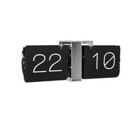 Karlsson Horloge à Bascule No Case - Noir/Chrome - 36x8.5x14cm | Rectangle - skandinavisch - Acier
