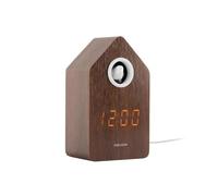 Karlsson Horloge coucou 'Alarm' LED - Bois foncé (KA6061DW)