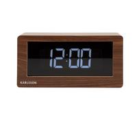 Karlsson - Horloge de bureau Boxed LED - Bois foncé