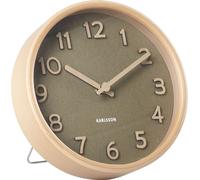 Karlsson - Horloge de bureau Pure Wood Grain - Vert mousse