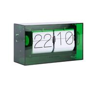 Karlsson Horloge de table Boxed Flip - Vert - 20.7x20.7x11.7cm - Rectangle - Acrylique - Horloge de table ou d'armoire - Horloges de salon
