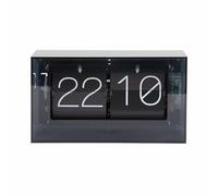 Karlsson Horloge de table rectangulaire en acrylique Noir 20,7 x 7,1 x 11,7 cm