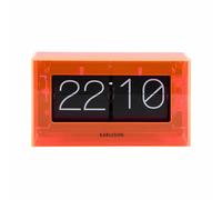 Karlsson Horloge de table rectangulaire en acrylique Orange 20,7 x 7,1 x 11,7 cm