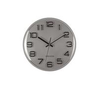 Karlsson Horloge murale 3D Numbers - Argenté - Diamètre 30 cm - Rond - Polystyrène - Horloge murale moderne pour salon