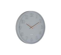 Karlsson Horloge murale Calma - Horloge murale scandinave 30 cm avec mouvement balayage silencieux et chiffres gravés (gris foncé)