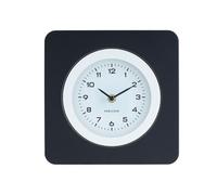 Karlsson Horloge murale carrée vintage Noir mat