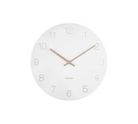 Karlsson Horloge Murale Charm - Blanc - Ø30cm | Autour de - skandinavisch - Acier - Horloge Murale - Décoration murale pour Chambre d'enfant et Salon