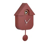 Horloge Coucou moderne H40cm - Present Time - Rouge -