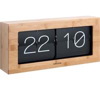 Karlsson - Horloge murale/de bureau Boxed Flip XL - Bambou