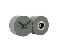 Karlsson Horloge murale Duo Coucou (KA5789GR) métal mat Vert Jungle