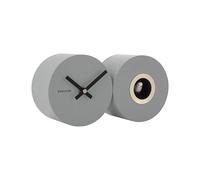Réveil en métal mat Duo Cuckoo Gris