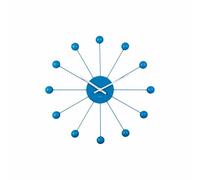 Karlsson Horloge murale Funky Spider - Bleu - Diamètre 40 cm - Ronde - Fer - Horloge murale moderne pour salon