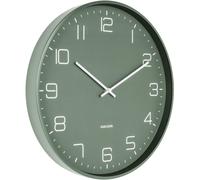 Karlsson - Horloge Murale Lofty - Fer - Vert Mat - Ø40 x P4,5 cm, KA5751GR