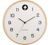 Karlsson [SA2023/12] Horloge Murale en Bois de Bouleau Naturel Cuckoo Blanc