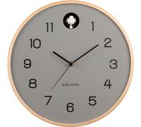 Karlsson Horloge murale NATURAL CUCKOO gris | Ø31,5x6cm