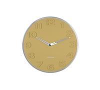 Karlsson - Horloge murale New Original Numbers - Jaune moutarde - Ø30cm
