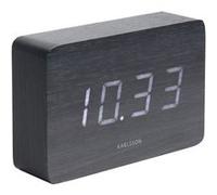 Karlsson - Horloge réveil en bois Square - H. 10 cm - Noir - Square Noir G