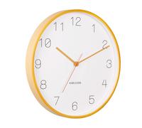 Karlsson Joy Wood Wall Clock Horloge Murale KA5926YE - Unisex - 40 cm - Quartz