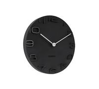 Karlsson KA5311BK Horloge Edge Noir avec Aiguilles en Chromé Diamètre: 42 cm