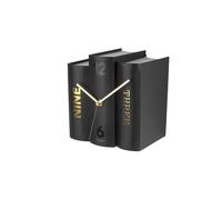 Horloge à poser trompe-l’œil Books - Noir