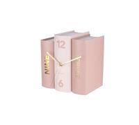 Horloge à poser trompe-l’œil Books - Rose