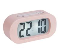 Karlsson KA5753PI Réveil numérique LCD rétro-éclairé Gummy ABS caoutchouté Rose H7 x 5 x 14 cm