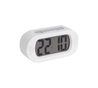 Karlsson KA5753WH Réveil numérique LCD rétro-éclairé Gummy ABS caoutchouté Blanc H7 x 5 x 14 cm