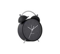 Karlsson KA5784BK Réveil rétro Iconic Mouvement Silencieux Métal Noir Mat H16,5 x 5,5 x 11 cm