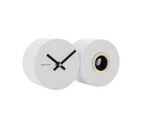 Karlsson KA5789WH Horloge Murale Duo Coucou Blanc