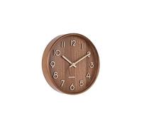 Karlsson KA5808DW Horloge murale ronde Pure Small Bois foncé Marron D22 x 4,5 cm