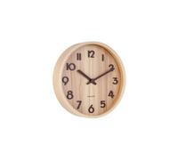 Karlsson KA5808WD Horloge Murale Ronde Pure Small Bois Clair Beige D22 x 4,5 cm, Tilleul, 14x7x5 cm