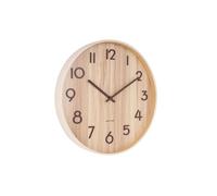 Karlsson KA5809WD Horloge Murale Ronde Pure Medium Bois Clair Beige D40 x 4,5 cm