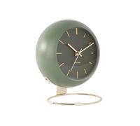 Karlsson KA5832GR Horloge à Poser Globe sur Pied Métal Mouvement Silencieux Vert et doré D21 x H24,5 x 14 cm