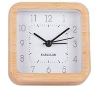Karlsson KA5924WH Horloge murale et de table Horloge numérique Carré Blanc, Bois Blanc